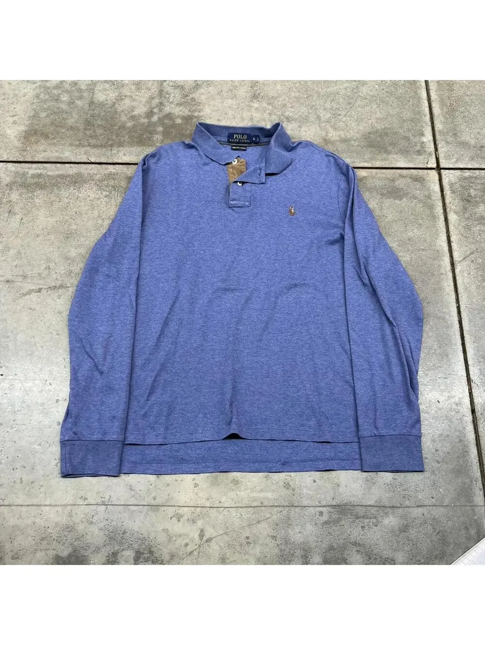 vintage polo ralph lauren light blue rugby polo shirt size large